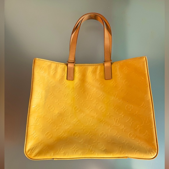 Louis Vuitton Yellow Monogram Tote, 16x12x3.5 - Picture 8 of 12